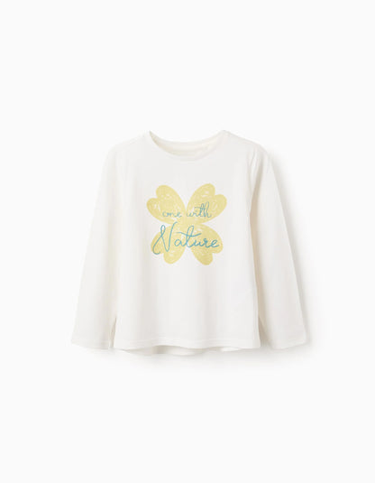 Camiseta de manga larga blanca - Zippy