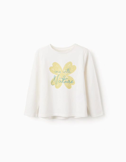 Camiseta de manga larga blanca