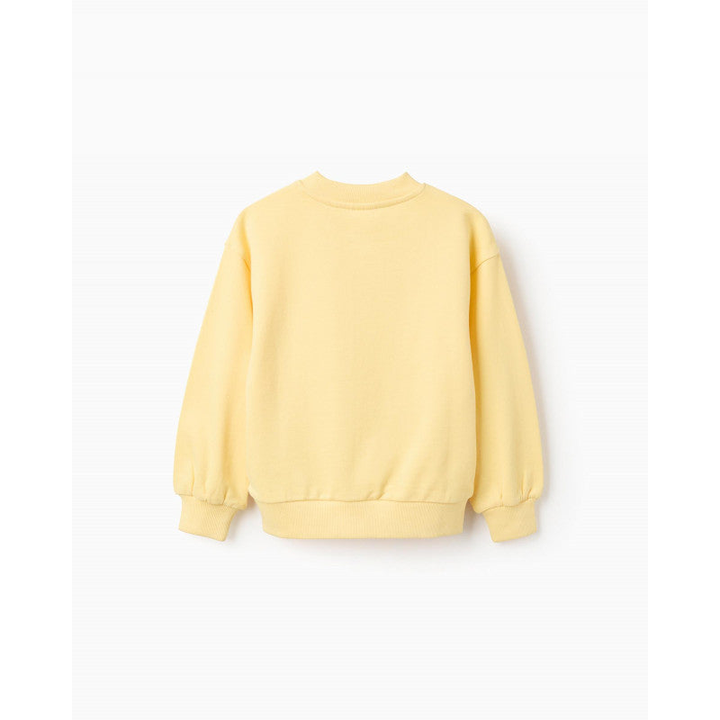 Sudadera niño de algodón amarilla
