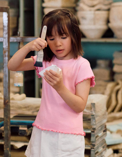 Camiseta niña con detalles de encaje - Zippy
