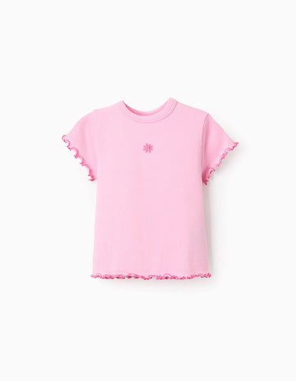 Camiseta niña con detalles de encaje - Zippy