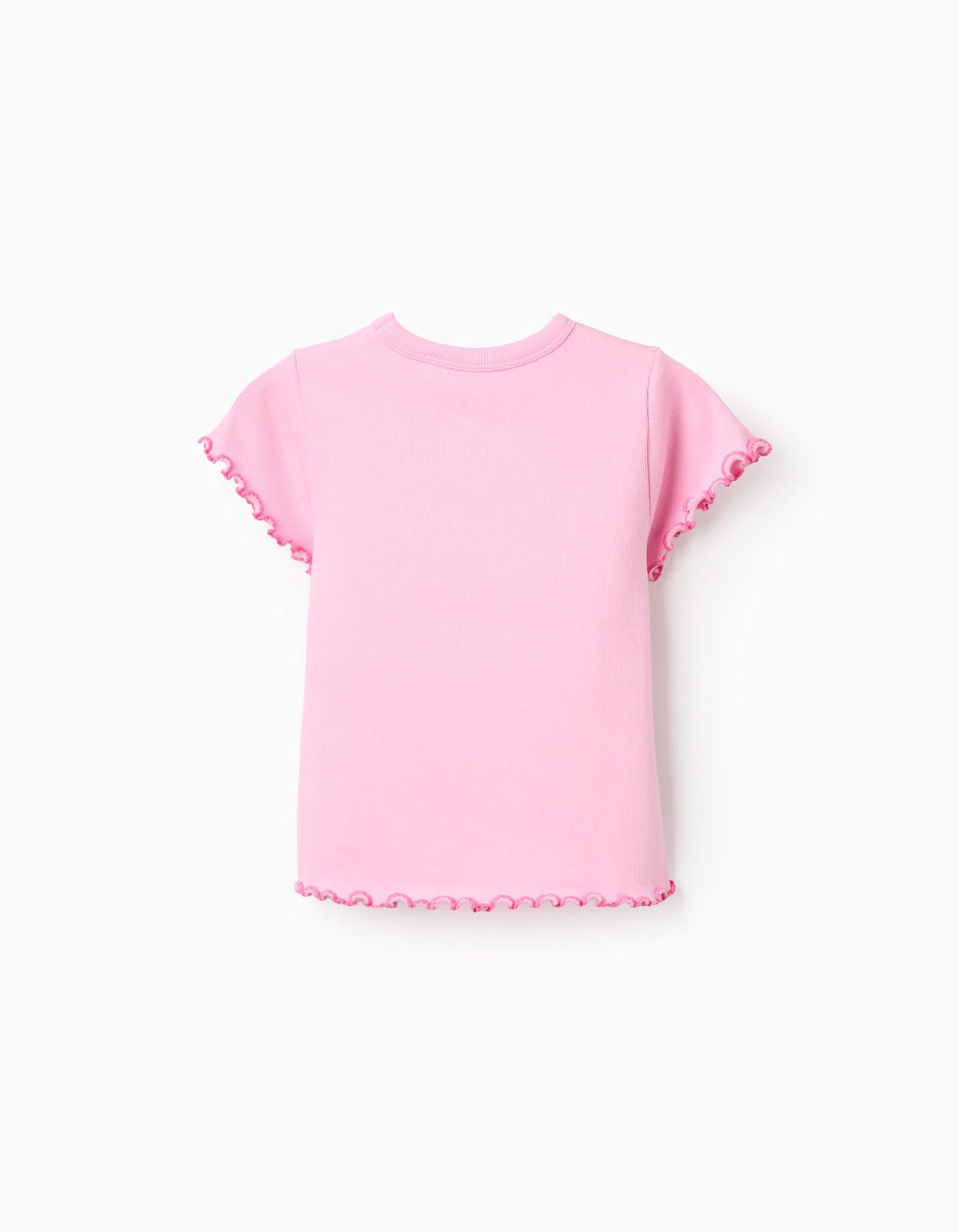 Camiseta niña con detalles de encaje