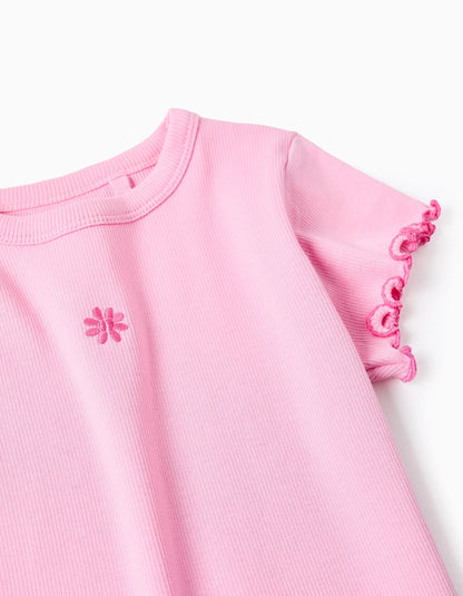 Camiseta niña con detalles de encaje - Zippy