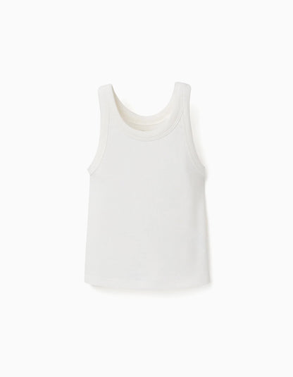 Camiseta niña acanalado coral - Zippy