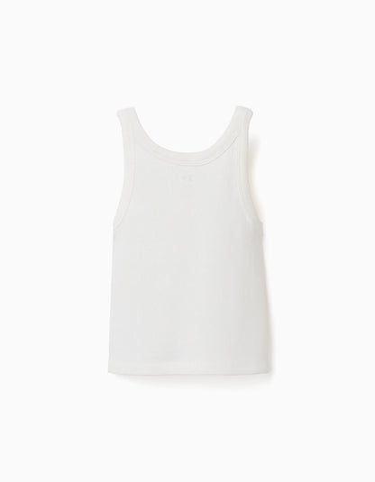 Camiseta niña acanalado coral - Zippy