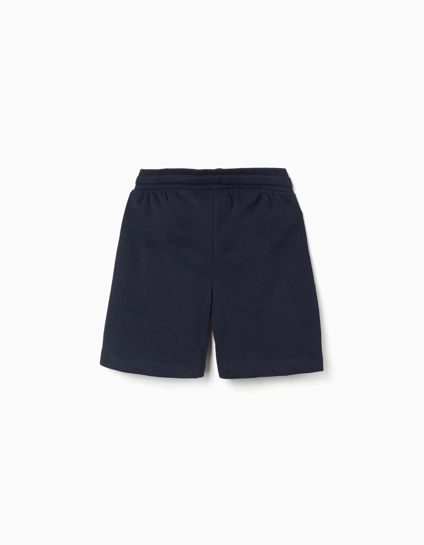 Pantalón corto niño con cordón y bolsillos  azul oscuro