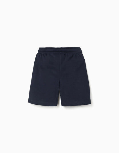 Pantalón corto niño con cordón y bolsillos  azul oscuro - Zippy