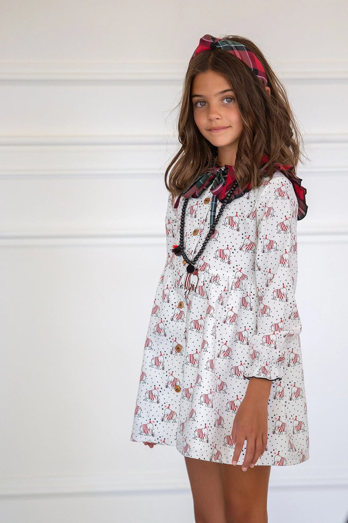 Vestido Elefantes Kids Chocolate