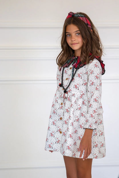 Vestido Elefantes Kids Chocolate