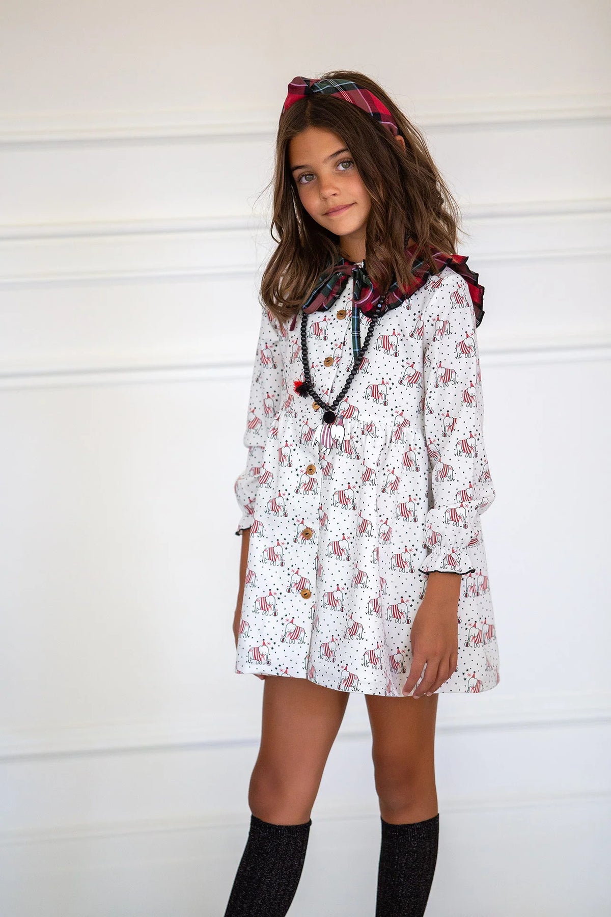Vestido Elefantes Kids Chocolate