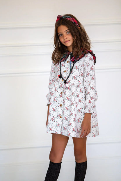 Vestido Elefantes Kids Chocolate
