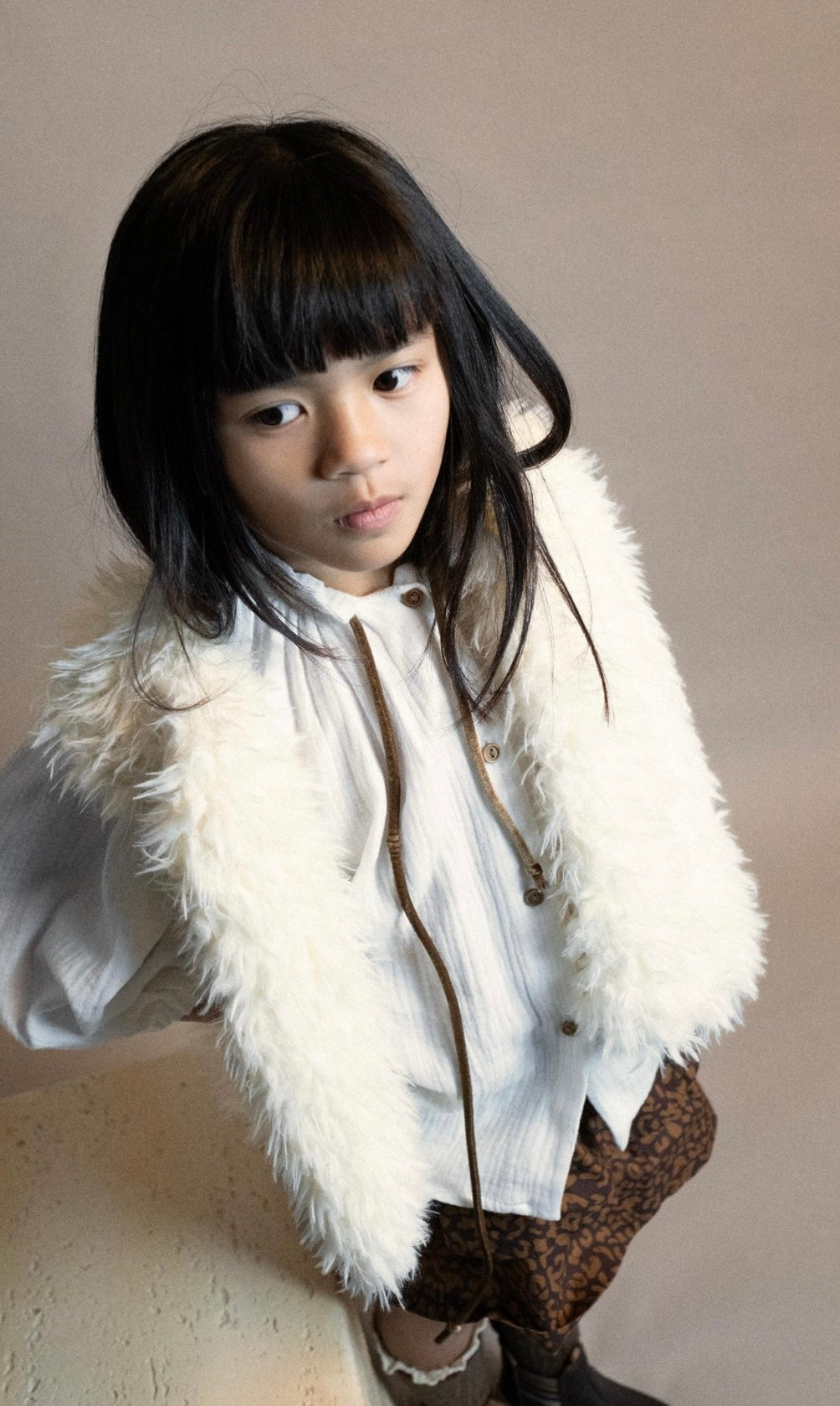 Blusa niña bambula blanca Mia y Lia