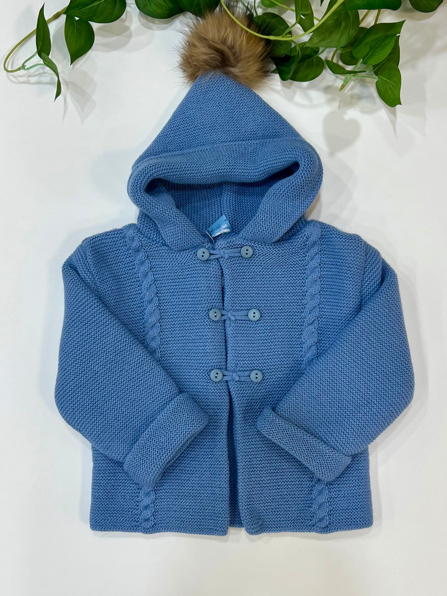 Abrigo bebé punto azul