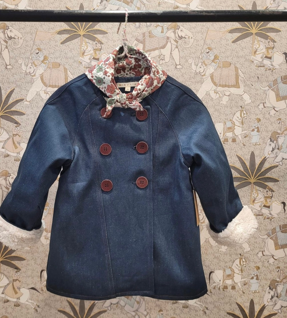 Chaquetón niña denim Mía y Lia