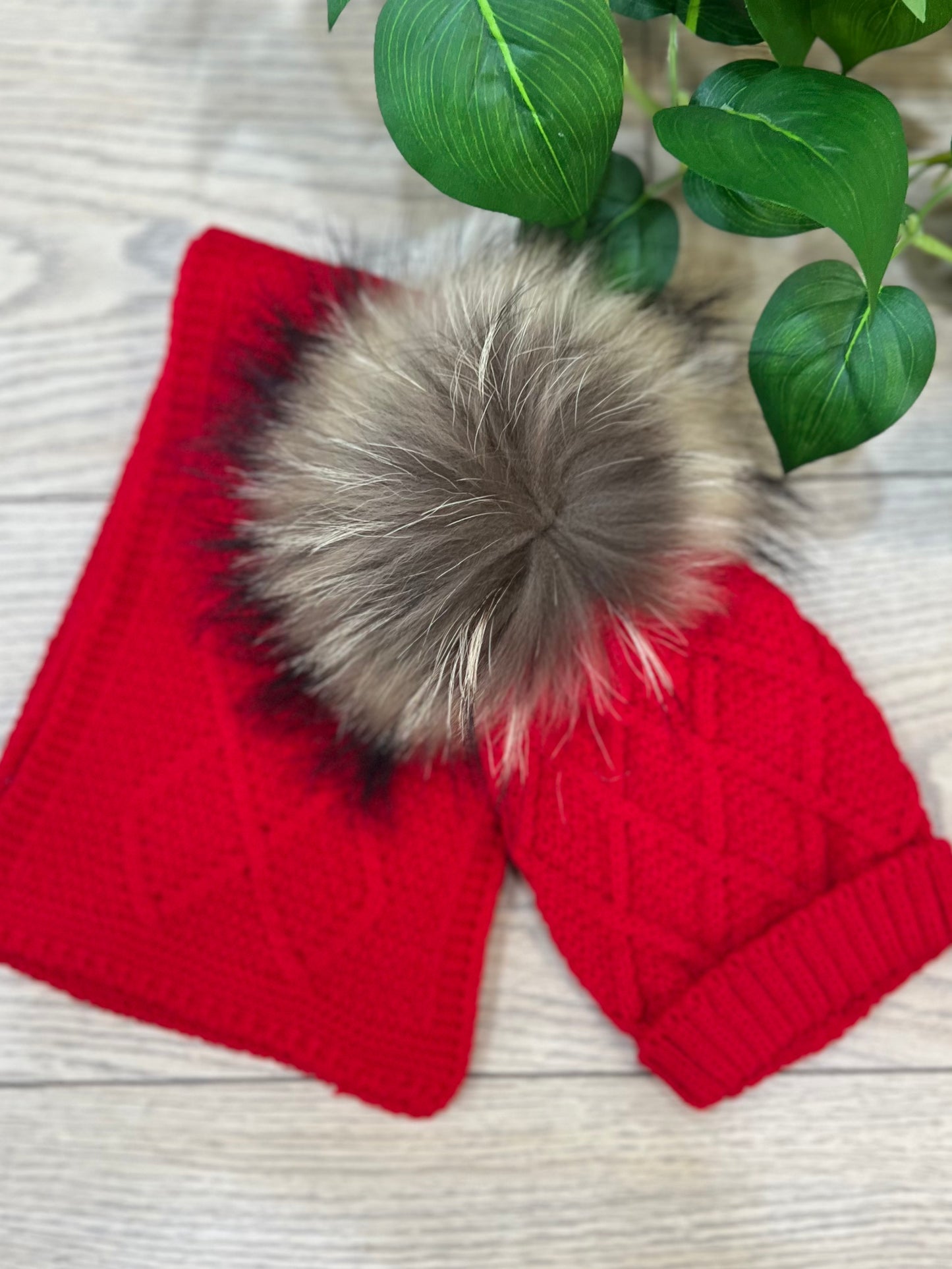 Conjunto gorro+bufanda rojo 24715