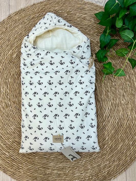 Saco cuco capucha Greta La Giraffa Bianca e Blu