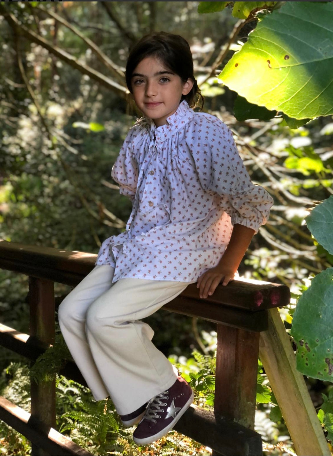 Blusa niña estampada lazada Mía y Lia