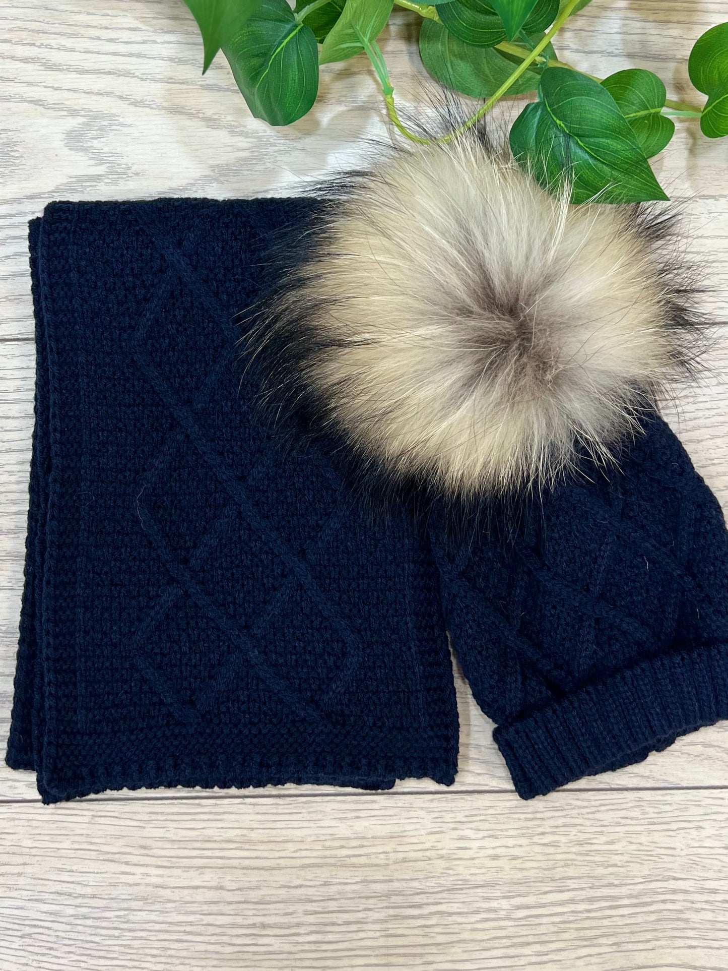 Conjunto gorro+bufanda marino 24715