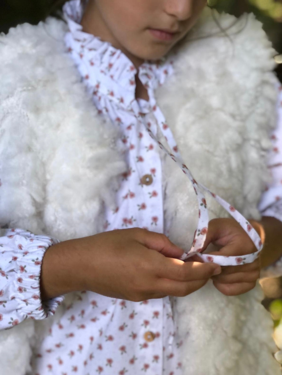 Blusa niña estampada lazada Mía y Lia