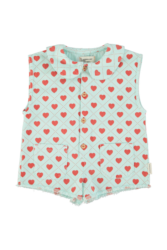 Mono niña ""Red Hearts Allover" de Piupiuchick