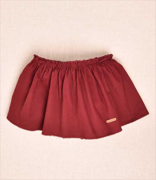 Short-falda niña sarga  Burdeos