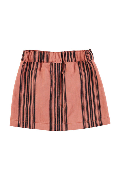 Falda corta | Rosa con rayas negras - Piupiuchick