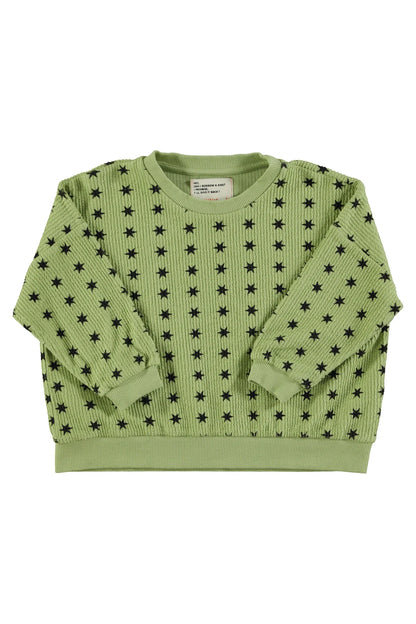 Sudadera niña Verde con estrellas negras - Piupiuchick