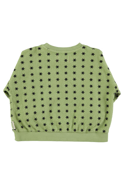 Sudadera niña Verde con estrellas negras - Piupiuchick