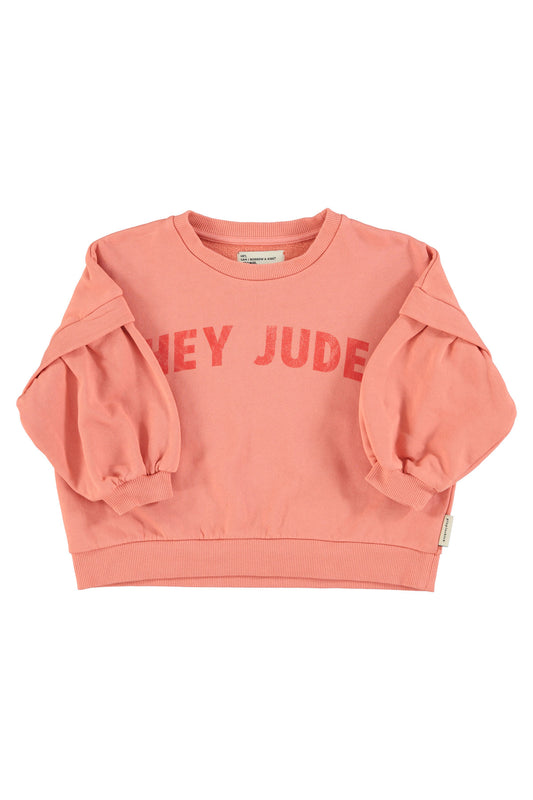 Sudadera rosa con estampado "Hey Jude"