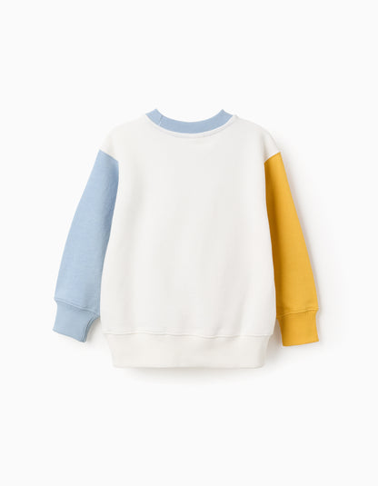 Sudadera niño de algodón con bloque de color multicolor - Zippy