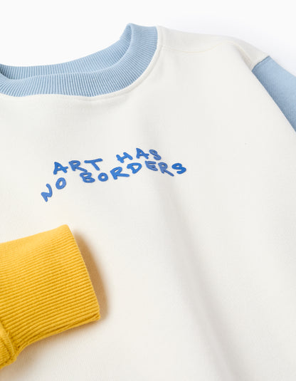 Sudadera niño de algodón con bloque de color multicolor - Zippy