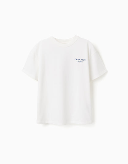 Camiseta niño creative blanca - Zippy