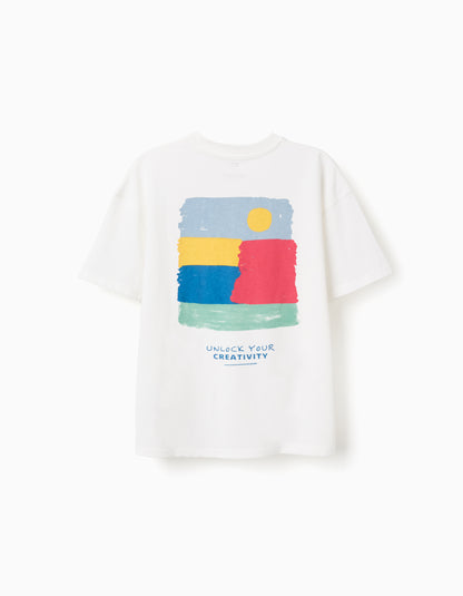 Camiseta niño creative blanca - Zippy