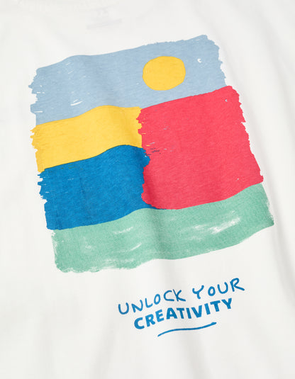 Camiseta niño creative blanca - Zippy