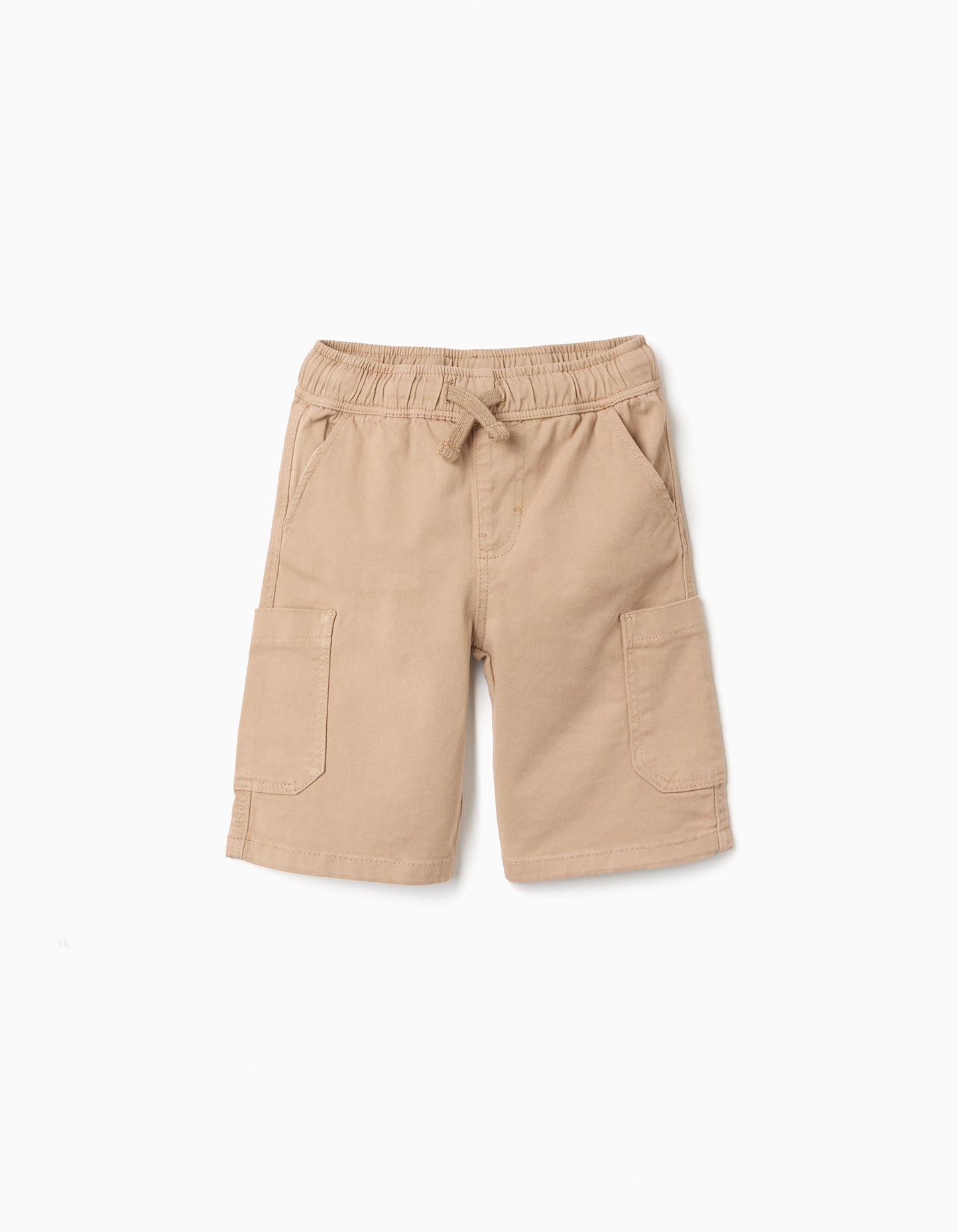 Bermudas niño sarga beige