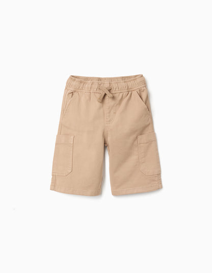 Bermudas niño sarga beige - Zippy