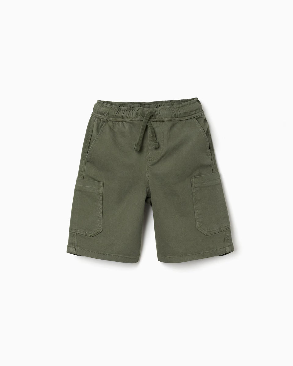 Bermudas niño sarga verdes