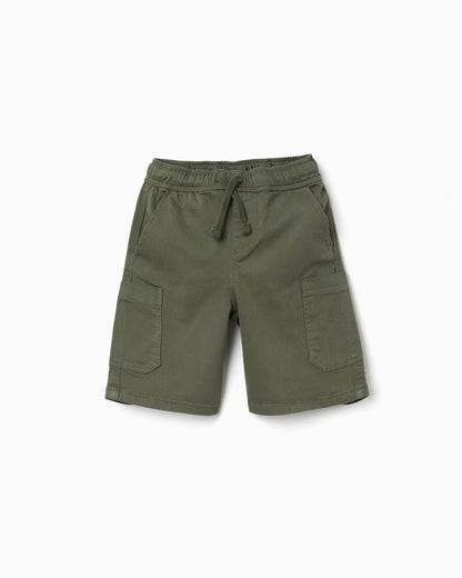 Bermudas niño sarga verdes - Zippy