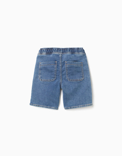 Bermudas niño midi vaqueras con cordón azul - Zippy