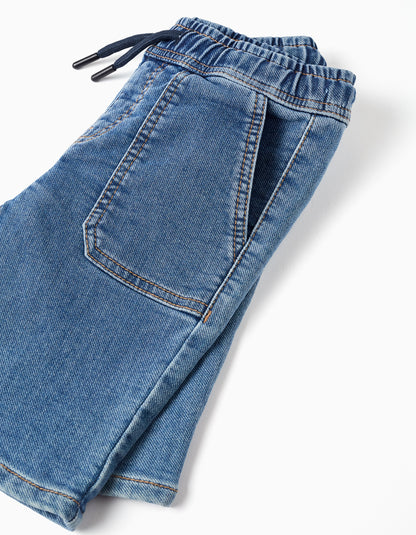 Bermudas niño midi vaqueras con cordón azul - Zippy