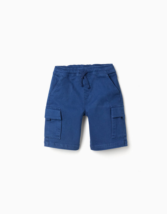 Pantalón niño corto sarga azul oscuro