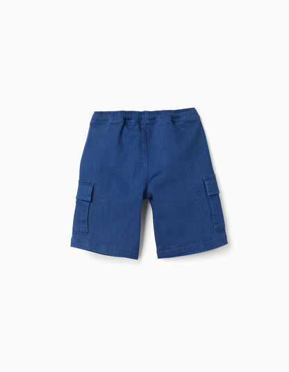 Pantalón niño corto sarga azul oscuro - Zippy