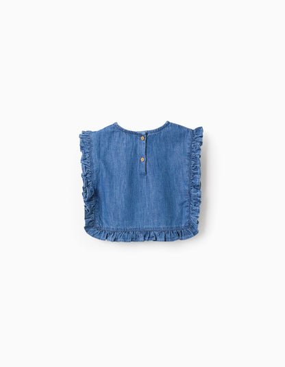 Blusa Niña Denin bordado floral - Zippy