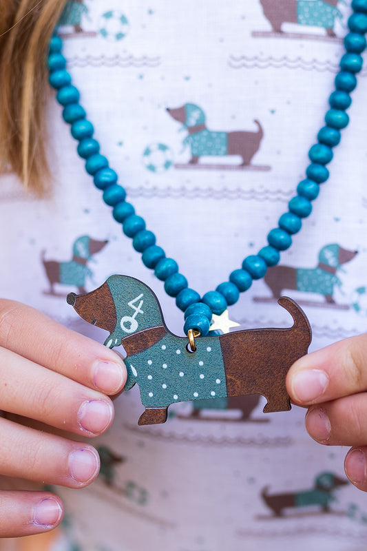 Collar Teckel Nadador de Kids Chocolate.