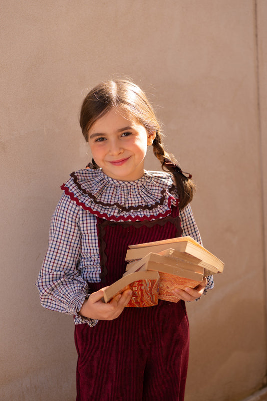 Blusa niña cuadros Cocote
