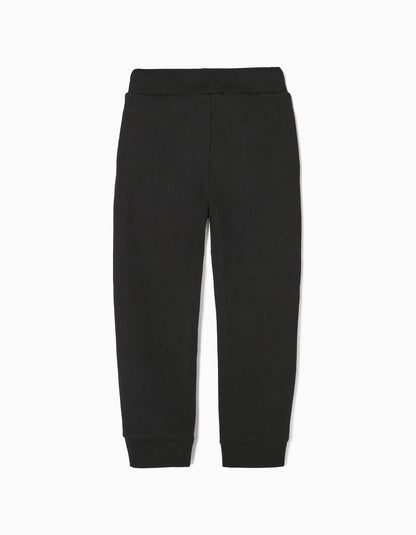Pantalón Niño de Chándal de Algodón Negro - Zippy
