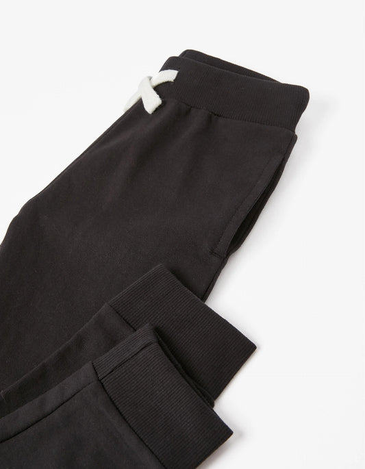 Pantalón de Chándal de Algodón para Niño Negro