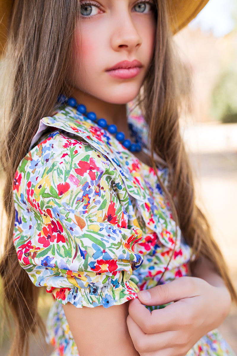 Conjunto mil flores Kids Chocolate