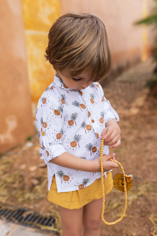 Conjunto niño Palmeras Kids Chocolate.