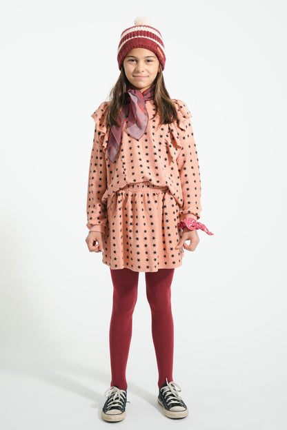 Sudadera niña Rosa con estrellas negras - Piupiuchick